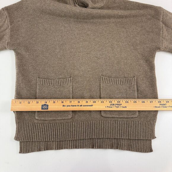 A New Day Women's Brown Hooded Sweater Viscose Polyester Nylon Size S Small - Picture 6 of 9